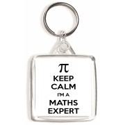 Keep Calm I'm a Maths Expert - Square Keyring