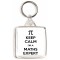 Keep Calm I'm a Maths Expert - Square Keyring