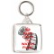 Keep Calm and Watch Films - Square Keyring