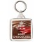 Keep Calm and Love Chocolate - Square Keyring