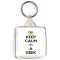 Keep Calm I'm a Geek - Square Keyring