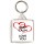 Keep Calm I Love You - Square Keyring