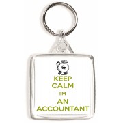 Keep Calm I'm an Accountant - Square Keyring