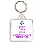 Keep Calm I'm an Occupational Therapist - Square Keyring
