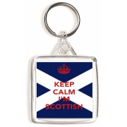 Keep Calm I'm Scottish - Square Keyring