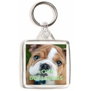 Love Bulldogs - Square Keyring