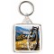 Keep Calm and Go Mountain Biking - Square Keyring