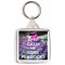 Keep Calm and Love Peacocks - Square Keyring