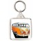 Picture of an Orange VW Camper Van - Square Keyring