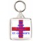 Keep Calm and Happy St. George's Day - Square Keyring