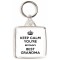 Keep Calm You're Britain's Best Grandma - Square Keyring