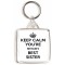 Keep Calm You're Britain's Best Sister - Square Keyring