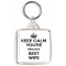 Keep Calm You're Britain's Best Wife - Square Keyring