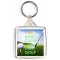 Keep Calm and Play Golf - Square Keyring