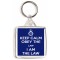 Keep Calm Obey the Law I am the Law - Square Keyring