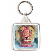 Keep Calm and Love Narnia - Square Keyring