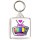 Keep Calm and Watch Telly - Square Keyring