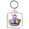 Keep Calm and Watch Telly - Square Keyring