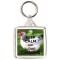 Keep Calm and Love Chickens - Square Keyring