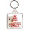 Keep Calm and Love Your Gerbils - Square Keyring
