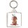 Keep Calm and Love Rabbits - Square Keyring