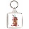 Keep Calm and Love Rabbits - Square Keyring