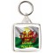 Keep Calm and Love Wales - Square Keyring