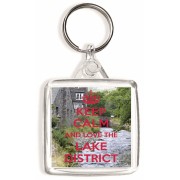 Keep Calm and Love the Lake District - Square Keyring