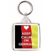 Keep Calm I'm German - Square Keyring