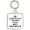 Keep Calm You're Britain's Best Neighbour - Square Keyring