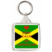 Keep Calm I'm Jamaican - Square Keyring