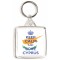 Keep Calm and Love Cyprus - Square Keyring