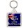 Keep Calm and Love Australia - Square Keyring