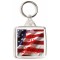 Keep Calm and Love America - Square Keyring