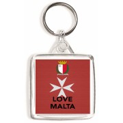 Love Malta - Square Keyring