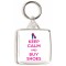 Keep Calm and Buy Shoes - Square Keyring