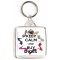 Keep Calm and Buy Shoes - Square Keyring
