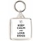 Keep Calm and Love Dogs - Square Keyring