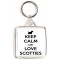 Keep Calm and Love Scotties - Square Keyring