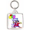 Keep Calm and Love a Clown - Square Keyring