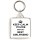 Keep Calm You're Britain's Best Girlfriend - Square Keyring