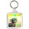 Keep Calm and Love Dachshunds- Square Keyring