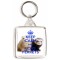 Keep Calm and Love Ferrets - Square Keyring