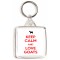 Keep Calm and Love Goats - Square Keyring