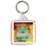 Keep Calm and Love Your Hamster - Square Keyring