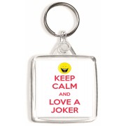 Keep Calm and Love a Joker - Square Keyring