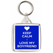 Keep Calm I Love my Boyfriend - Square Keyring