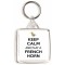 Keep Calm and Play a French Horn - Square Keyring
