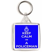 Keep Calm I'm a Policeman - Square Keyring