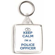 Keep Calm I'm a Police Officer - Square Keyring